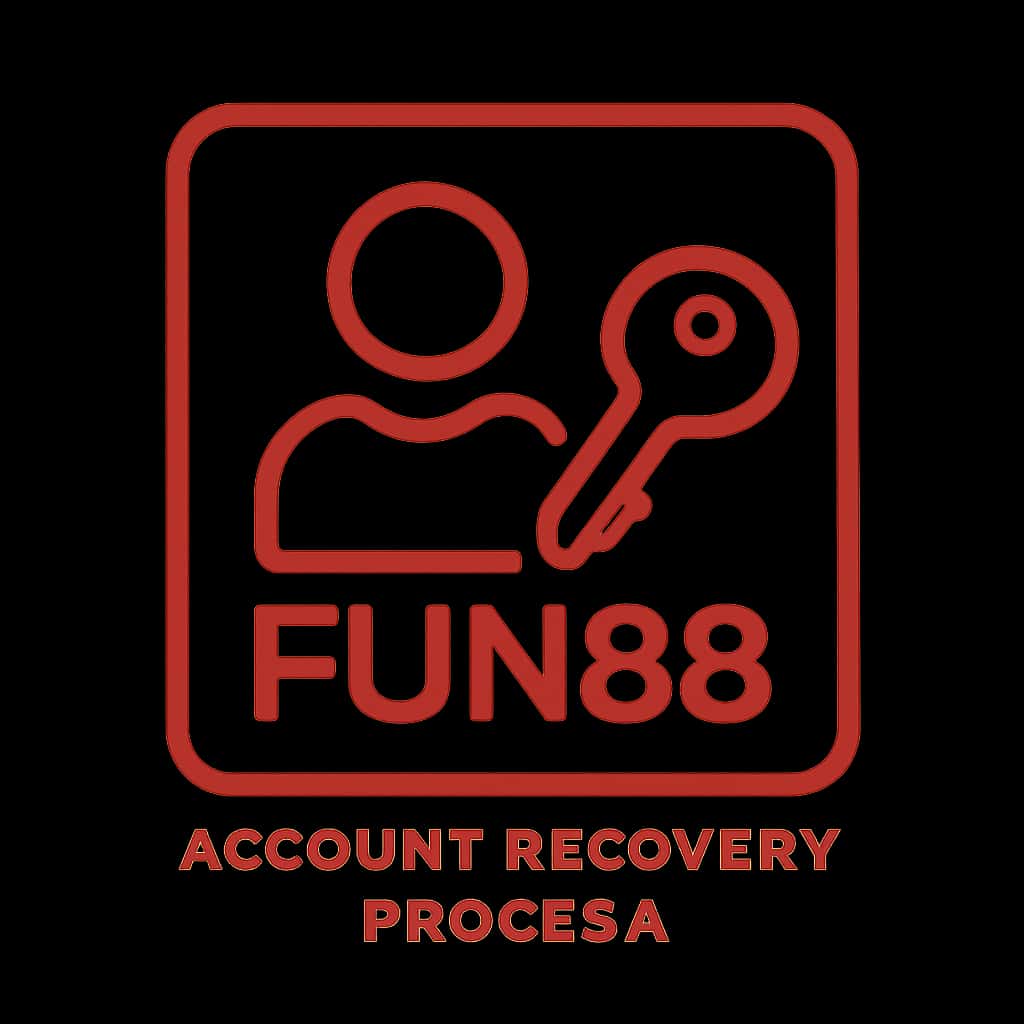An icon representing the Fun88 Account Recovery Process with professional styling.