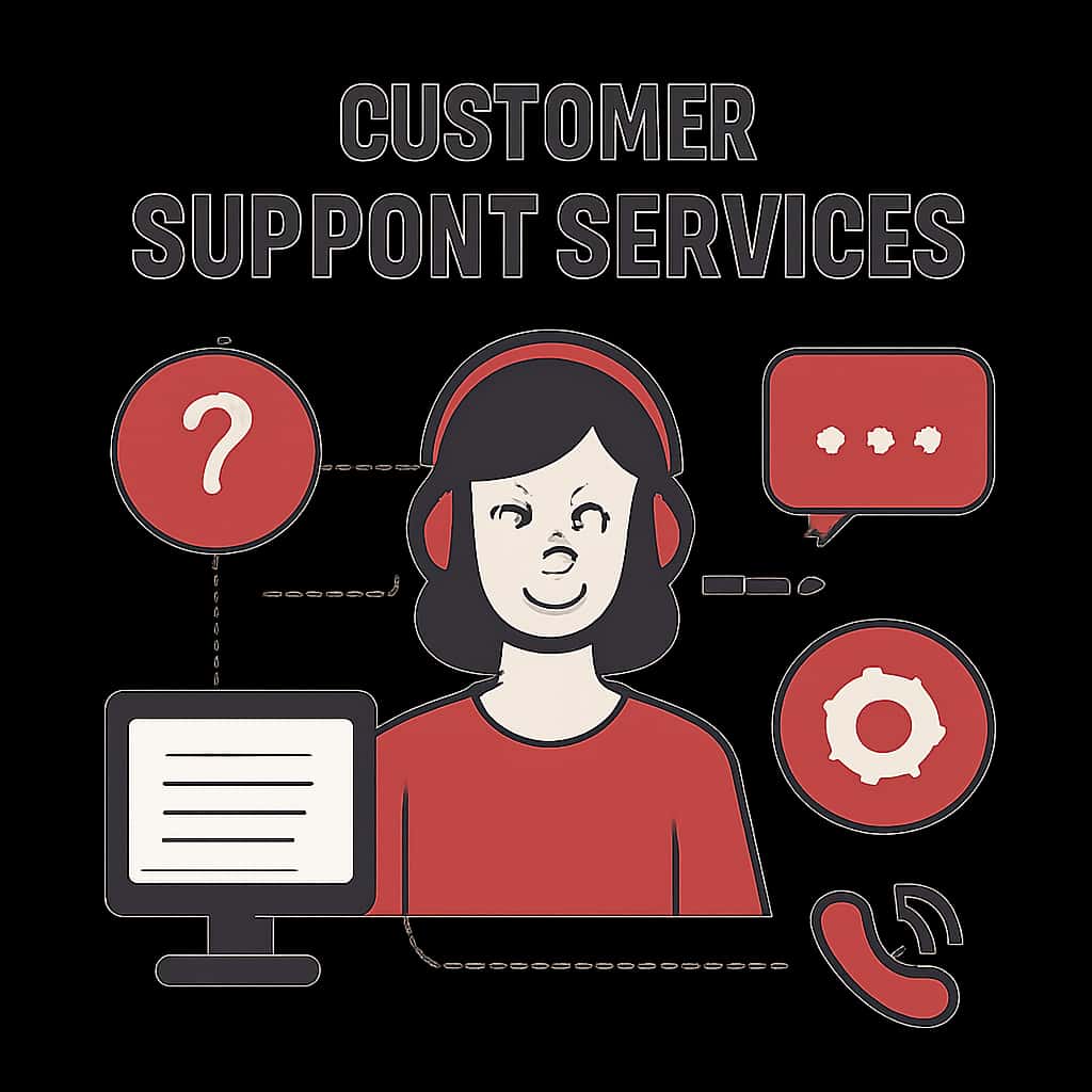 An educational diagram focused on Fun88 Customer Support Services.