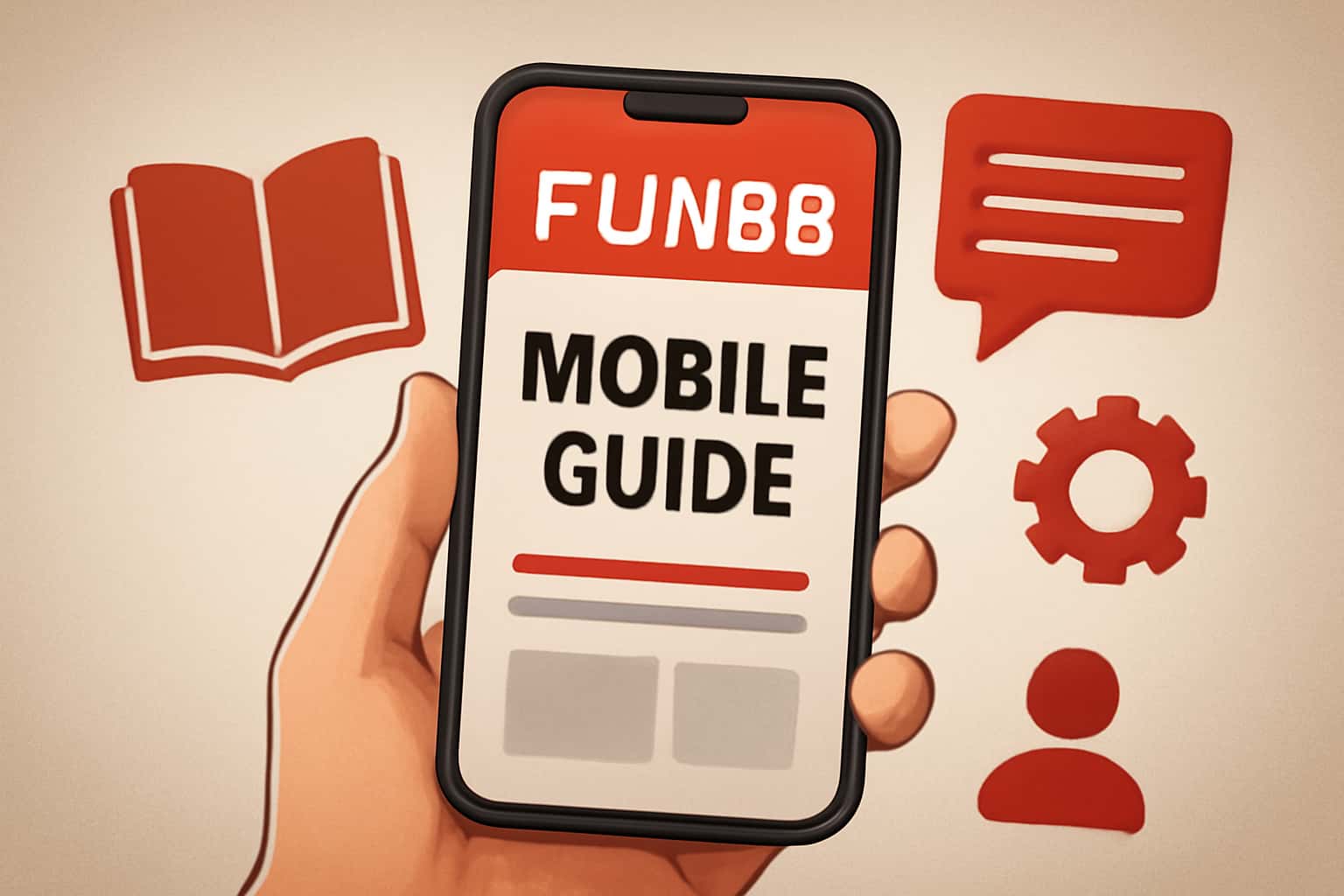 A professional depiction of the Fun88 Mobile Guide providing an overview of app features.
