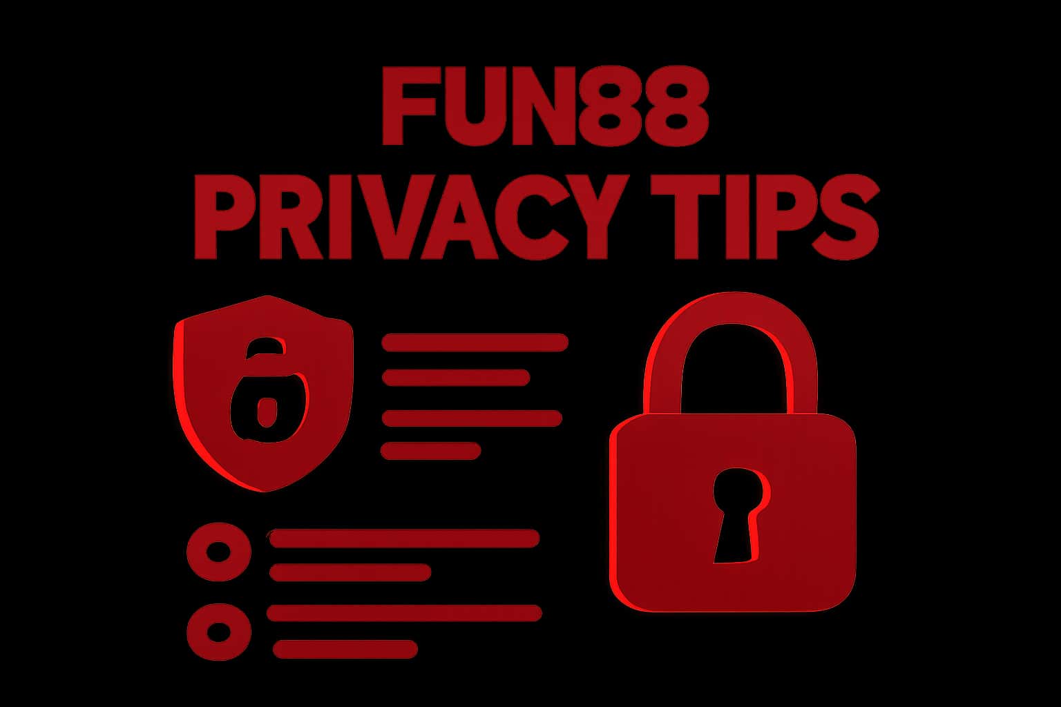 A futuristic illustration of privacy tips related to Fun88, showcasing data protection elements.