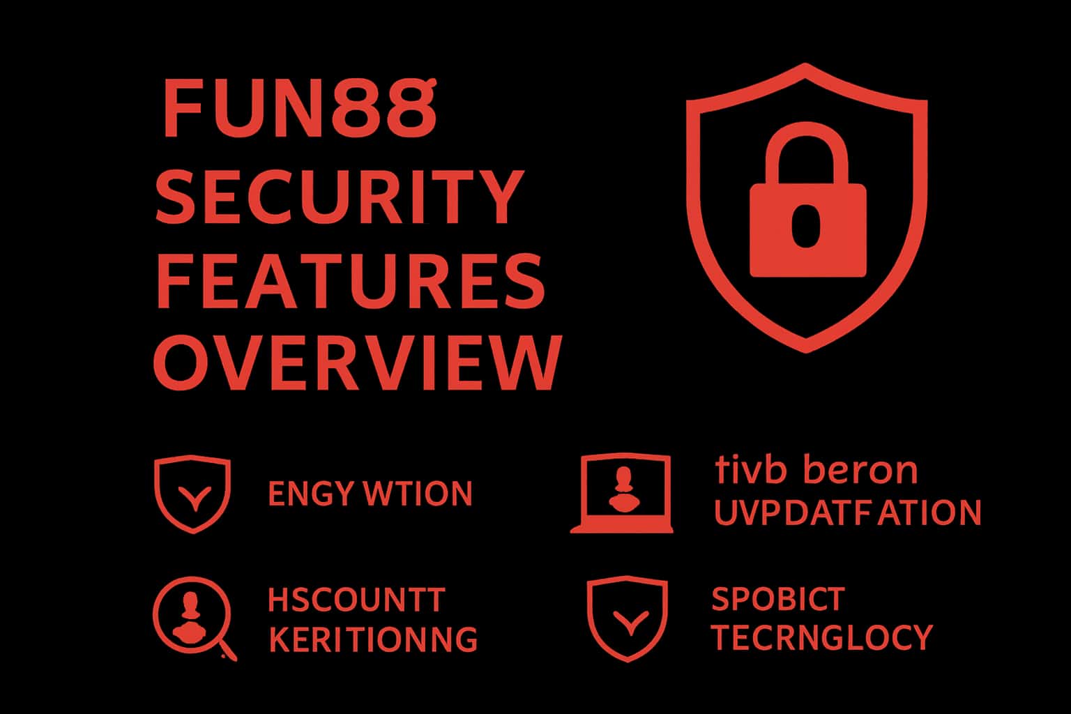 Visual representation of Fun88 security features with high-tech aesthetics.