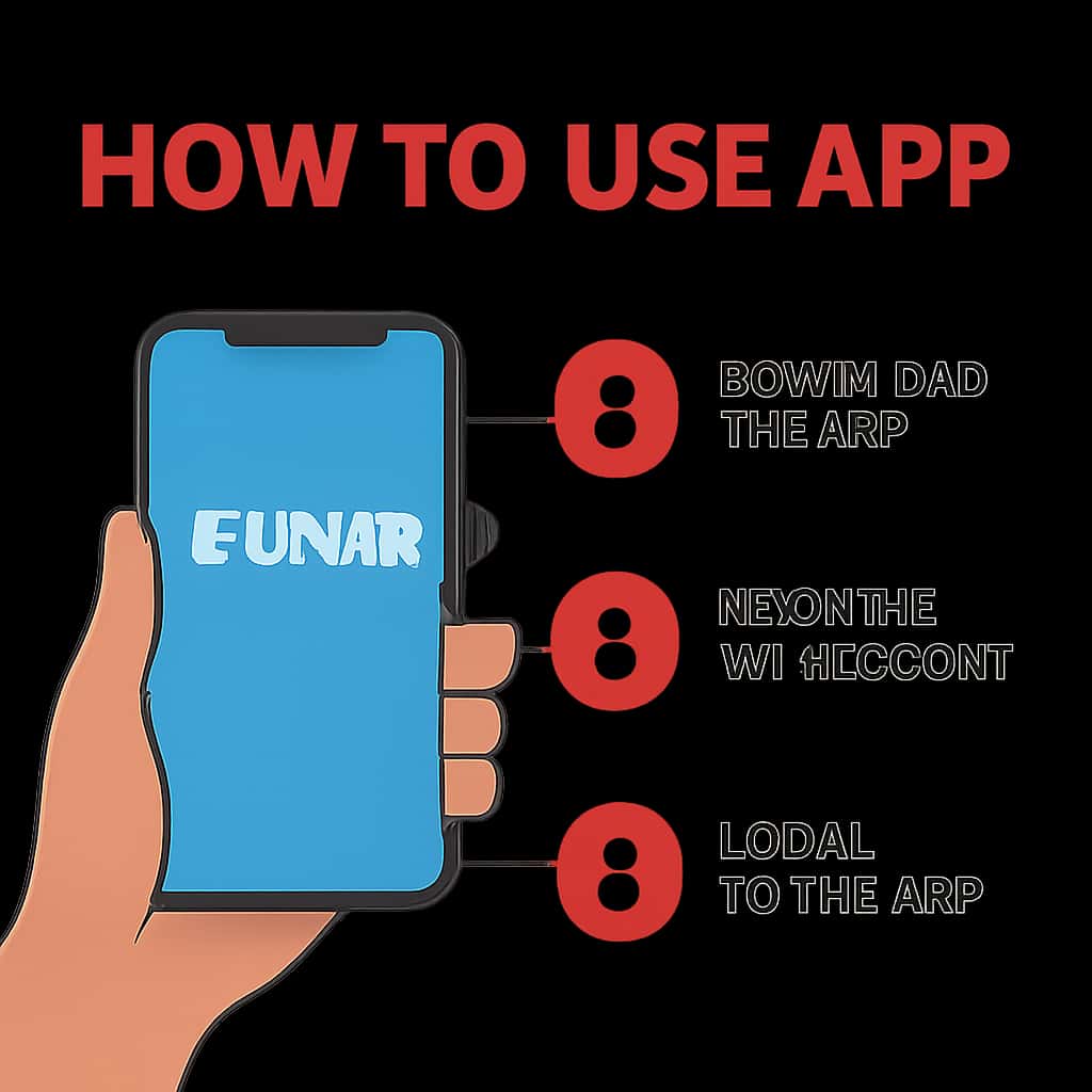 An educational illustration detailing the Fun88 app's features.