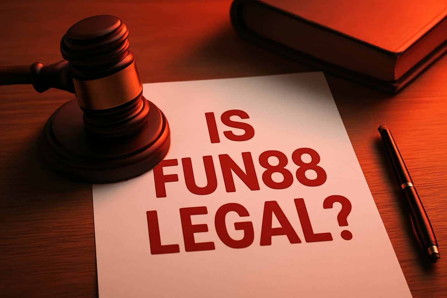 Informational scene regarding the legal status of Fun88.